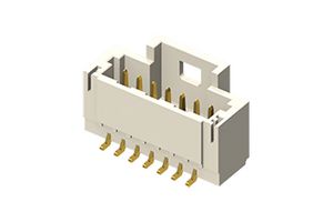 T1M-07-F-SH-L-K - Pin Header, Wire-to-Board, 1 mm, 1 Rows, 7 Contacts, Surface Mount Right Angle, T1M - SAMTEC