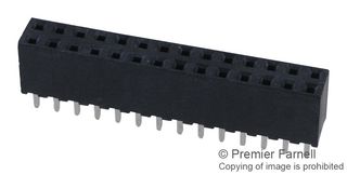 SQT-112-01-L-D - PCB Receptacle, Board-to-Board, Wire-to-Board, 2 mm, 2 Rows, 24 Contacts, Through Hole Mount - SAMTEC