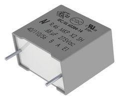 R46KF3100JMP0K - Safety Capacitor, Metallized PP, Radial Box - 2 Pin, 0.1 µF, ± 10%, X2, Through Hole - KEMET