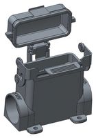 T1629101125-000 - Heavy Duty Connector, Base, Bulkhead Mount, Side Entry, Aluminium Alloy Body, 1 Lever - TE CONNECTIVITY