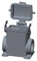 T1660063221-000 - Heavy Duty Connector, Base, Bulkhead Mount, Side Entry, Aluminium Alloy Body, 1 Lever - TE CONNECTIVITY