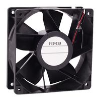 12038VE-12Q-GT-00 - DC Axial Fan, 12 V, Square, 120 mm, 38 mm, Ball Bearing, 215.77 CFM - NMB TECHNOLOGIES