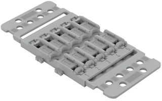 221-2505 - Mounting Carrier, 5 Way, Wago 221-2411 Inline Splicing Connector with Lever, 221 Series - WAGO