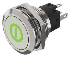 82-6151.2A34.B001 - Vandal Resistant Switch, 82 Series, 22 mm, SPDT, Maintained, Round - EAO