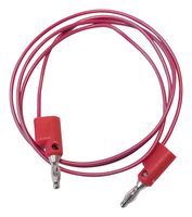 BU-2020-A-24-2 - Banana Test Lead, 4mm Stackable Banana Plug, 4mm Stackable Banana Plug, 24 ", 609.6 mm, Red, 5 A - MUELLER ELECTRIC
