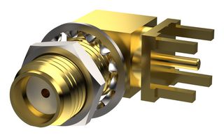 PCB.114SMAFRPRAJ.A - RF / Coaxial Connector, SMA RP Coaxial, Right Angle Bulkhead Jack, Through Hole Right Angle - TAOGLAS