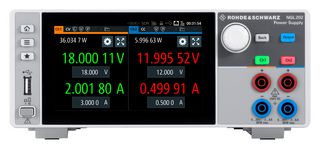 NGL-COM2B - Bench Power Supply, Adjustable, 2 Output, 0 V, 20 V, 6 A - ROHDE & SCHWARZ