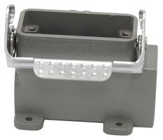 MP009372 - Heavy Duty Connector, Base, Bulkhead Mount, Side Entry, Aluminium Body, 1 Lever, 10A - MULTICOMP PRO