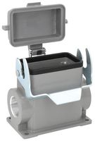 MP009389 - Heavy Duty Connector, Base, Bulkhead Mount, Side Entry, Aluminium Body, 1 Lever, 10B - MULTICOMP PRO