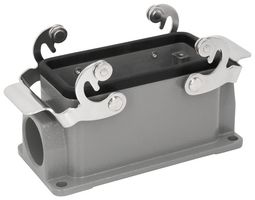 MP009408 - Heavy Duty Connector, Base, Bulkhead Mount, Side Entry, Aluminium Body, 2 Lever, 16B - MULTICOMP PRO
