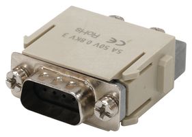 MP009509 - Heavy Duty Connector, D Sub, MP-HM INSERTS, Module, 9 Contacts, Plug - MULTICOMP PRO