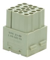 MP009510 - Heavy Duty Connector, MP-HM INSERTS, Module, 20 Contacts, Receptacle - MULTICOMP PRO