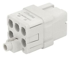 MP009618 - Heavy Duty Connector, MP-HQ INSERTS, Insert, 5+PE Contacts, 3A, Receptacle - MULTICOMP PRO