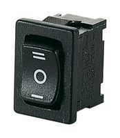 1808.1302 - Rocker Switch, Momentary, SPDT, Non Illuminated, Panel Mount, Black, 1800 Series - MARQUARDT