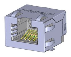 RJE3A1881401 - Modular Connector, RJ45 Jack, 1 x 1 (Port), 8P8C, Cat5e, Surface Mount - AMPHENOL COMMUNICATIONS SOLUTIONS