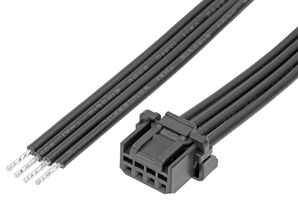219653-1044 - Cable Assembly, Micro-One 2.0 Receptacle to Free End, 4 Ways, 2 mm, 1 Row, 600 mm, 23.6 " - MOLEX