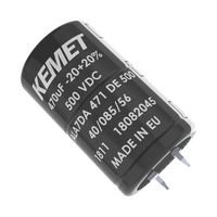ALA7DA561EE500 - Electrolytic Capacitor, 560 µF, 500 V, ± 20%, Snap-In, 18000 hours @ 85°C - KEMET