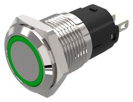82-4151.0134 - LED Panel Mount Indicator, Green, 24 V, 16 mm, 10 mA, IP65, IP67 - EAO