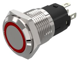 82-4551.2114 - Vandal Resistant Switch, 82 Series, 16 mm, SPDT, Maintained, Round Flat Flush, Natural - EAO