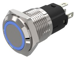 82-4551.2124 - Vandal Resistant Switch, 82 Series, 16 mm, SPDT, Maintained, Round Flat Flush, Natural - EAO