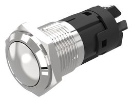 82-4172.2000 - Vandal Resistant Switch, 82 Series, 16 mm, SPDT, Maintained, Round Convex Flush, Natural - EAO