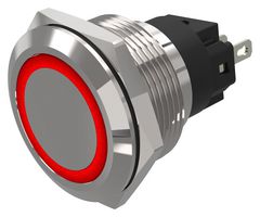 82-6551.0113 - LED Panel Mount Indicator, Red, 12 V, 22 mm, 14 mA, IP65, IP67 - EAO