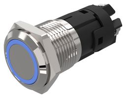 82-4152.2123 - Vandal Resistant Switch, 82 Series, 16 mm, SPDT, Maintained, Round Flat Flush, Natural - EAO