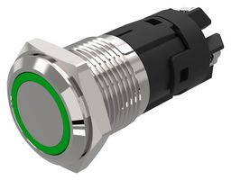82-4152.2133 - Vandal Resistant Switch, 82 Series, 16 mm, SPDT, Maintained, Round Flat Flush, Natural - EAO