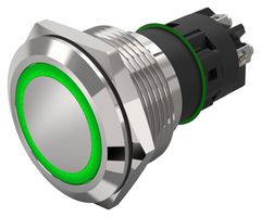 82-6552.2133 - Vandal Resistant Switch, 82 Series, 22 mm, SPDT, Maintained, Round Flat Flush, Natural - EAO