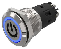 82-5152.1123.B002 - Vandal Resistant Switch, Standby, 82 Series, 19 mm, SPDT, Momentary, Round Flat Flush, Natural - EAO