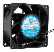 OA80EC-UR-1WBXC - AC Axial Fan, 110V / 220V, Square, 80 mm, 38 mm, Ball Bearing, 60 CFM - ORION FANS
