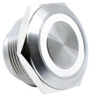 SV4F23SS-301 - Vandal Resistant Switch, SV4 Series, 19 mm, SPST-NO DM, Off-(On), Round Flat, Natural - E-SWITCH