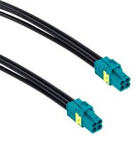 095-820-182M500 - RF / Coaxial Cable Assembly, AUTOMATE Type A, Quad, Mini FAKRA Jack to Mini FAKRA Jack, TFC 302 LL - AMPHENOL RF