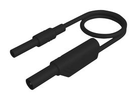 934041100 - Banana Test Lead, 4mm Stackable Banana Plug, Shrouded, 4mm Banana Socket, Shrouded, 19.7 " - HIRSCHMANN TEST AND MEASUREMENT
