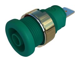 972356204 - Banana Test Connector, Socket, Panel Mount, 32 A, 1 kV, Nickel Plated Contacts, Green - HIRSCHMANN TEST AND MEASUREMENT