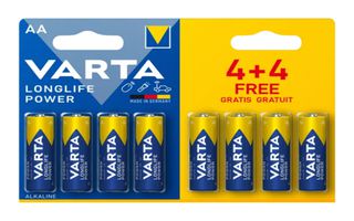 04906121448 - Battery, 1.5 V, AA, Alkaline, Raised Positive and Flat Negative, 14.5 mm - VARTA