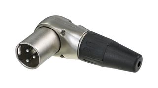 RC3MR - XLR Connector, R/A, 3 Contacts, Plug, Cable Mount, Silver Plated Contacts, Zinc Body - REAN