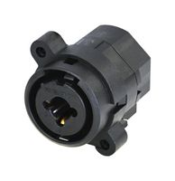 RCJ10FI-H-0 - XLR Connector, R/A, 3 Contacts, Receptacle, Panel PCB Mount, Silver Plated Contacts - REAN