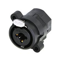 RCJ10FI-V - XLR Connector, 3 Contacts, Receptacle, Panel PCB Mount, Silver Plated Contacts - REAN