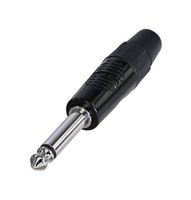 RP2C-BAG - Phone Audio Connector, Mono, 2 Contacts, Plug, 6.35 mm, Cable Mount, Nickel Plated Contacts - REAN
