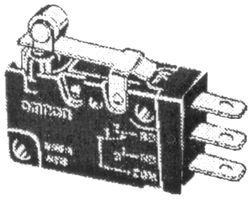 D2VW-5L2A-1 - Microswitch, Snap Action, Roller Lever, SPDT, Solder, 5 A, 30 VDC - OMRON ELECTRONIC COMPONENTS