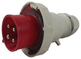 239406 - Pin & Sleeve Connector, 32 A, 415 V, Cable Mount, Plug, 3P+E, Red - WALTHER