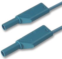 934087102 - Test Lead, 4mm Banana Plug to 4mm Banana Plug, Blue, 1 kV, 32 A, 500 mm - HIRSCHMANN TEST AND MEASUREMENT