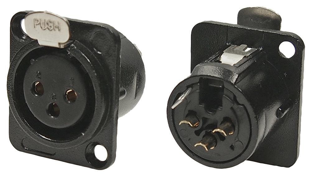 CLIFF ELECTRONIC COMPONENTS XLR Audio FC61900 XLR CONNECTOR, RCPT, 3POS, PANEL CLIFF ELECTRONIC COMPONENTS 2978015 FC61900