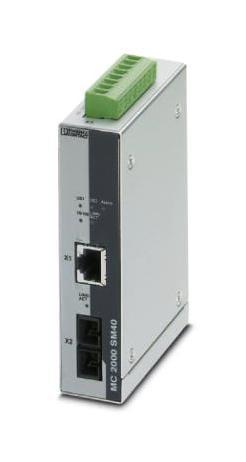 PHOENIX CONTACT Converters/Interfaces FL MC 2000T SM40 SC FO CONVERTER, 100BASETX-SC FIBRE OPTIC PHOENIX CONTACT 3268915 FL MC 2000T SM40 SC
