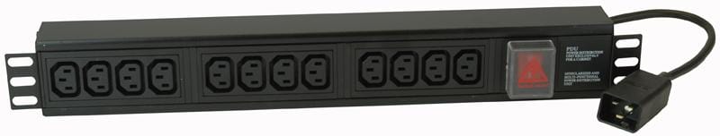 POWERDATA TECHNOLOGIES Power Distribution H15UIEC/12/C20 PDU HORZ IEC 1.5U 12 WAY C20 PLUG POWERDATA TECHNOLOGIES 3376443 H15UIEC/12/C20