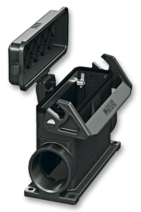 PHOENIX CONTACT Connector Backshells HC-EVO-B24-SHWSC-2SSM40-PLRBK HOUSING, W/ COVER, B24, 1 LEVER, PLASTIC PHOENIX CONTACT 2309640 HC-EVO-B24-SHWSC-2SSM40-PLRBK