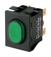 01670.5202-00 INTERRUPTEUR PB, ILLUM, DPST, 16A, 250V, VERT MARQUARDT
