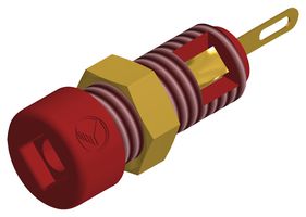 930308701 Conn, Banana, Socket, 6a, Solder, Red Hirschmann Test And Measurement