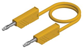 934507103 Test Lead, 4mm Banana Plug, Yellow, 1.5m Hirschmann Test And Measurement